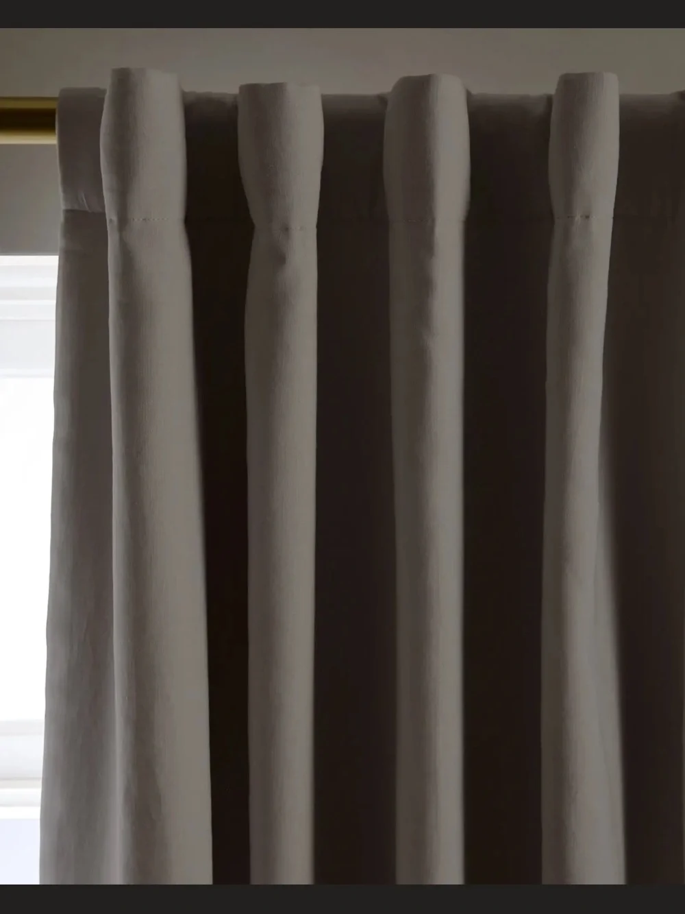 Quince Grey 100% European linen blackout curtain 48 x 84NWT